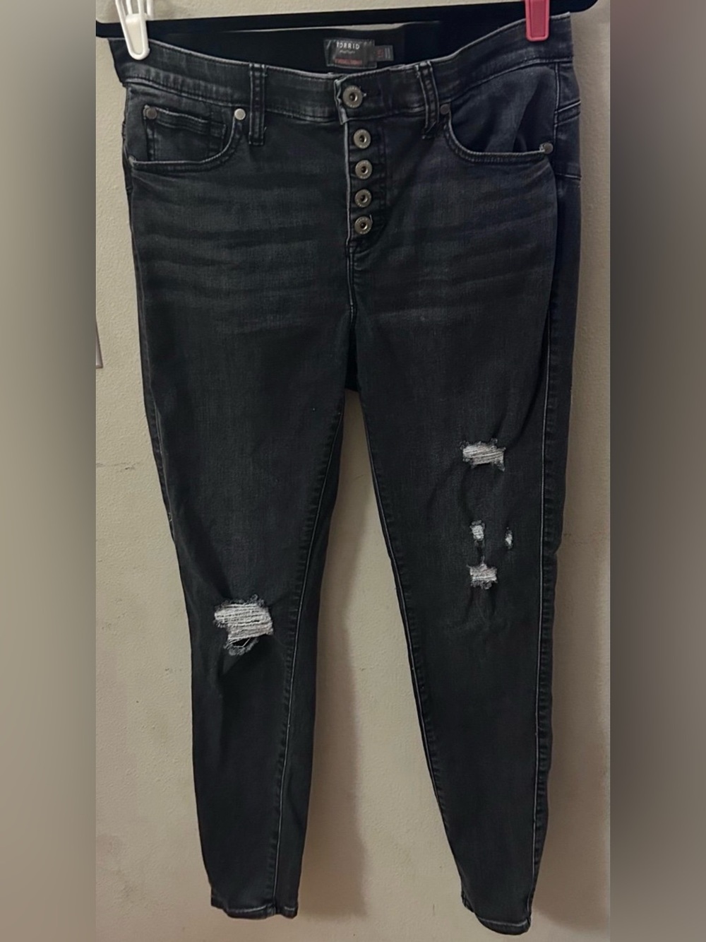 Distressed Black Jeans for Women torrid size 12R